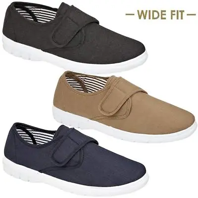 Mens Slip On Canvas Shoes Casual Boat Deck Wide Fit Loafers Sailor Driving Shoes • £13.95