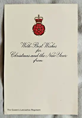 The Queen's Lancashire Regiment Card - Best Wishes For Christmas & New Year VGC • £2.95