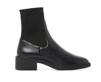 FOREVER NEW 'ANIKA' Womens Low Block Black Vegan Leather Boot Size 39 RRP $99.95 • $60