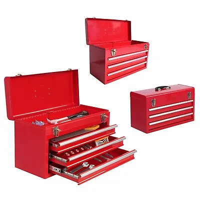 VILOBOS 3 Drawers Tool Box Portable Metal Hardware Case Storage Organizer Garage • $79.99
