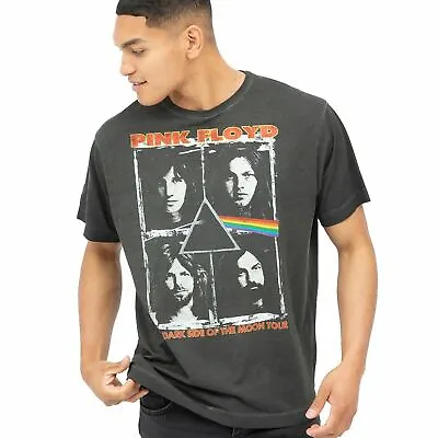 Official Pink Floyd Mens Portraits Acid Wash T-shirt Black S - XXL • £10.49