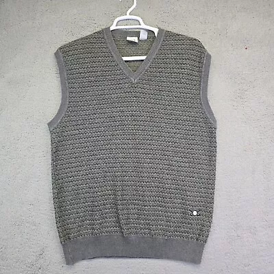 Vintage Hunt Club Vest Men’s Large Gray Golf Sweater Vest V Neck Cotton • $37.22