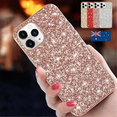 $4.99 • Buy Case Cover For IPhone 13 12 11 Pro Max XR XS 7 Leather SE3 Bling Glitter Thin