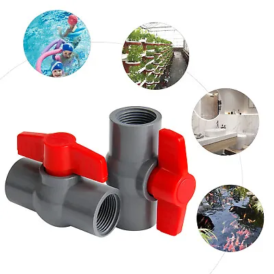 2PCS PVC Ball Valves 2 Inch Inner Hole T-shaped Handle Water Air Liquid Valve • $12.82