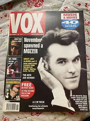 £1.99 • Buy VOX Magazine November 1990. Morrissey, Neil Young, Shane MacGowan