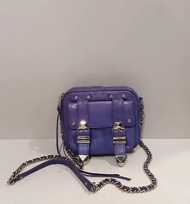 Rebecca Minkoff Boyfriend Blue Lilac Purple Leather Small Crossbody Handbag  • $64.99