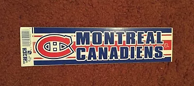 Montreal Canadiens NHL 1990 VINTAGE Bumper Sticker ** New 11.5  X 3  ** • $3.99