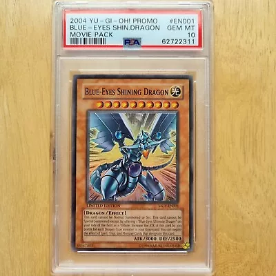 PSA 10 Blue-Eyes Shining Dragon MOV-EN001 | Super Rare | Mint | Movie Pack 2004 • £199.99