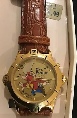 VTG RARE 1995 Warner Bros Looney Tunes ARMITRON Yosemite SAM Musical Watch • $50