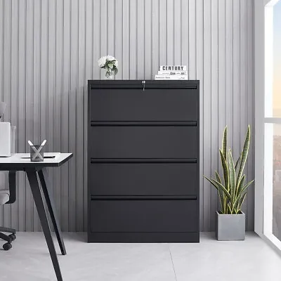 $181.99 • Buy  2/3/4 Drawers Metal Lateral File Cabinet Office Home Storage Cabinet Lockable 