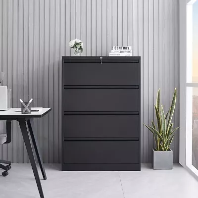  2/3/4 Drawers Metal Lateral File Cabinet Office Home Storage Cabinet Lockable  • $189.99