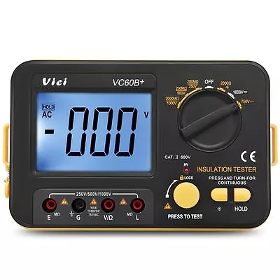 VICI VICHY VC60B+ Digital Insulation Resistance Tester Megger MegOhmmeter Meter • $49.99