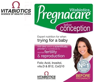 Vitabiotics Pregnacare Before Conception 30 Tablets Trying For A Baby • £8.05