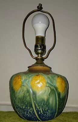 Roseville Sunflower Factory Lamp Vintage Arts & Crafts / Mission Style Pottery • $99