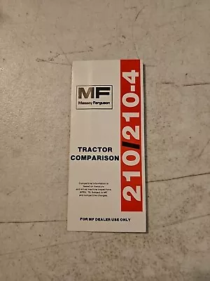 Vintage 1979 MASSEY-FERGUSON Dealers 201 & 210-4 Tractor Comparison Brochure  • $13.45