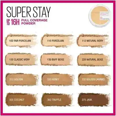 Maybelline Super Stay Full Coverage 16HR Powder Foundation YOU CHOOSE • $8