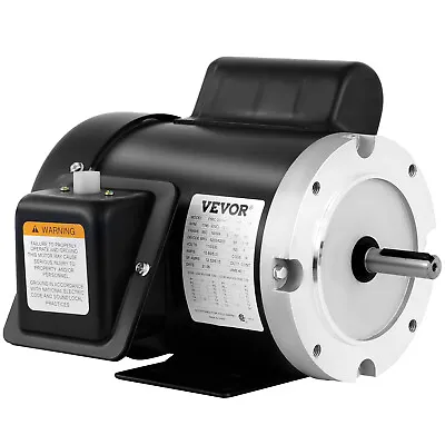 VEVOR 3/4 HP Electric Motor 56C Single 1Phase Tefc 115/230 Volt 1800 Rpm • $118.99