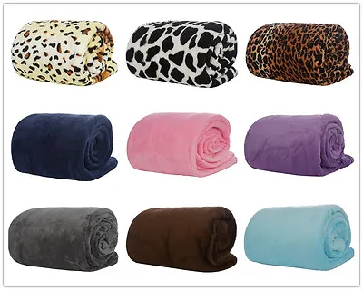 £9.99 • Buy King Size Deluxe Plush Fleece Blanket Soft Touch Luxury Warm Home Sofa Bed Throw