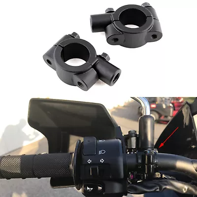 2x 10mm 7/8  Motorcycle Handlebar Mirror Mount Holder Adapter Clamp On Bracket • $10.28