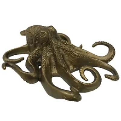 Antique Brass Color Octopus Paperweight Vintage Maritime Nautical Beach Decor  • $17.99