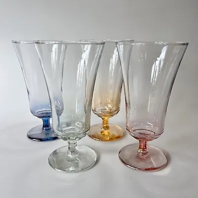4 Vintage Coloured Parfait Glasses. Crown Corning. 1960’s. • $38