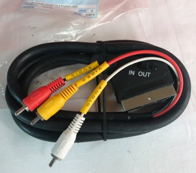 £14.99 • Buy Switched Scart To 3 Rca Phono Leads Very Good Condition Never Been Used