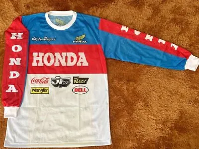 VINTAGE Honda MOTOCROSS JERSEY ELSINORE MARTY SMITH AHRMA CR RC 125 250 500 #1 • $32.18