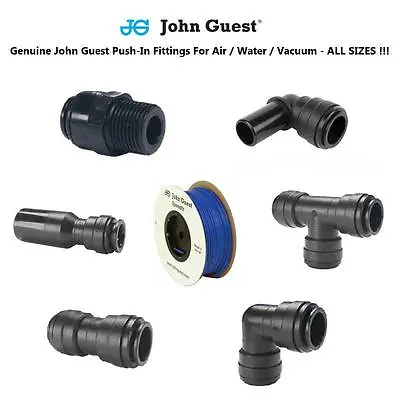 £5.99 • Buy Push Fit Air Fittings Genuine John Guest 6 8 10 12 15 Air/Water Tube & Hose BLUE