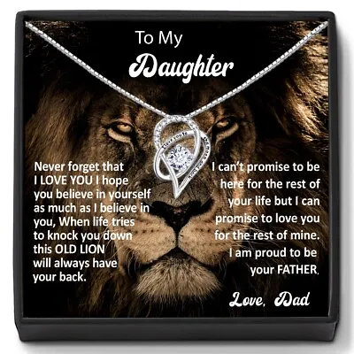 £19.95 • Buy To My Daughter Gifts From Dad Necklace For Daughter Christmas Present Birthday