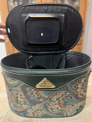 Retro Vanity Makeup Bag/Case Floral Tapestry Constellation • $10