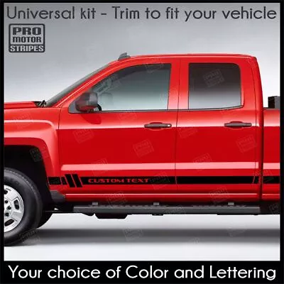 Rocker Panel Side Stripes Decals For Chevrolet Silverado Colorado S10 WT LT EV • $47.60