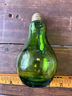 Vintage Green Glass Light Bulb Shaker • $1.25