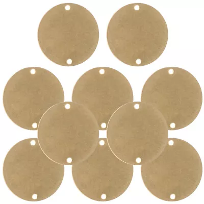 Pet Name Tag Round Copper Disc 10pcs Metal Stamping Blank- • $8.98