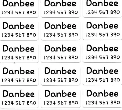 $3.99 • Buy Medium White Personalised IRON On Clothing Name Labels, Size 30x15mm