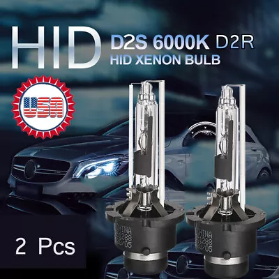 2 Pcs HID Xenon Bulbs Replacement 35W 6000K D2R D2S  New • $24.08