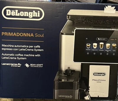 £650 • Buy DeLonghi PrimaDonna Soul Coffee Machine ECAM610.55.SB Lattecrema System