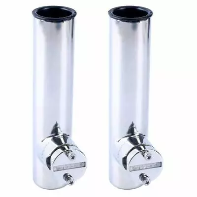 2Pack Stainless Steel Lower Clamp On Boat Fishing Rod Holder For Rail 7/8  To 1  • $36.99