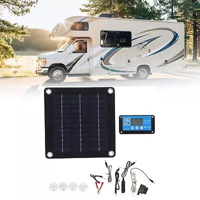 Solar Panel Kit 10W With Solar  Controller For Marine Greenhouses Trip • £20.45