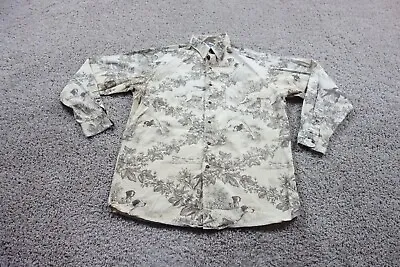 Polo Ralph Lauren Shirt Mens Medium Beige Button Up Marlowe Hunting Dogs Birds • $50.98