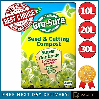 Westland Gro Sure Seed And Cutting Compost Super Fine Vermiculite 10l 20l 30l • £9.99