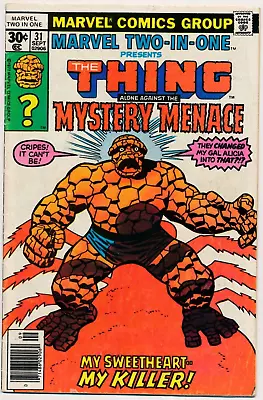 Marvel Two-In-One (Marvel 1974 Series) #31 GD Thing & Mystery Menace • $1.49