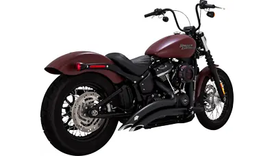 Vance & Hines Big Radius Exhaust System Black 2-2 Pipe Harley Softail 2018+ • $1149.99