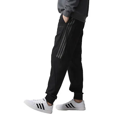 $65 • Buy Adidas Neo Teen Men's Knit Track Suit Pants Gym Fitness Trackies - Black