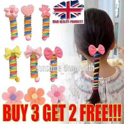 £4.38 • Buy Girls Kids Telephone Wire Line Ponytail Holder Rubber Band Elastic Hair Band DIY
