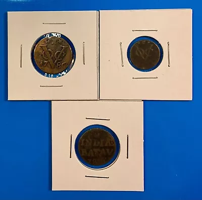 Lot Of VOC Coins Dutch Netherlands Colonial Coin ½ Duit Sumatra Zealand Utrecht • $19.99