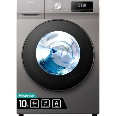 £389 • Buy Hisense WFQA1014EVJMT 10Kg Washing Machine 1400 RPM A Rated Titanium 1400 RPM