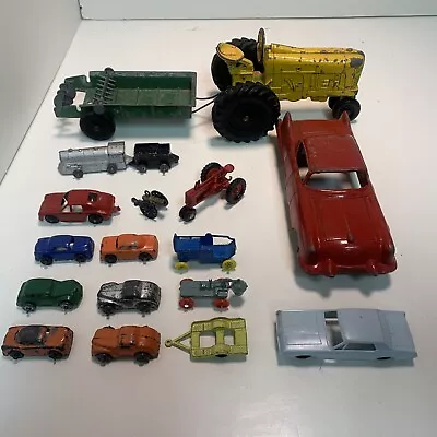 Vintage Die Cast Metal Toy Cars 1950s 1960s Lot Of 15 • $12.50