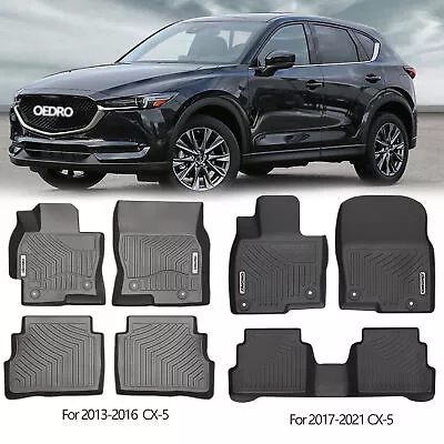 OEDRO Car Floor Mat Liners 3D Molded TPE Rubber For 13-2016 & 17-2024 Mazda CX-5 • $74.99