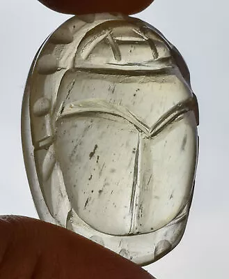 Libyan Desert Glass Egyptian Scarab Scarab Beetle Asteroids Impact- 115 Carat • £159.25