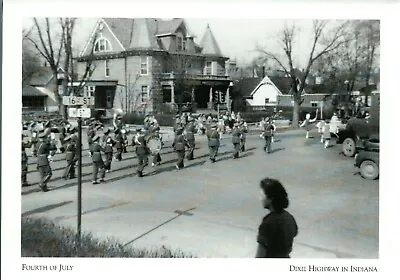 *Postcard- 4th Of July Parade...-Mitchell High Band/ *Dixie Hwy In Indiana - • $4.04